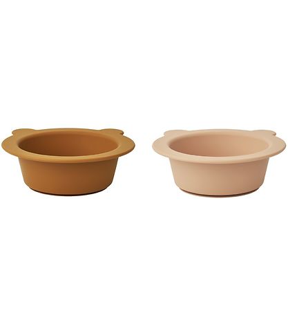 Liewood Bowl w. Suction Cup - 2-Pack - Silicone - Peony - Mustar