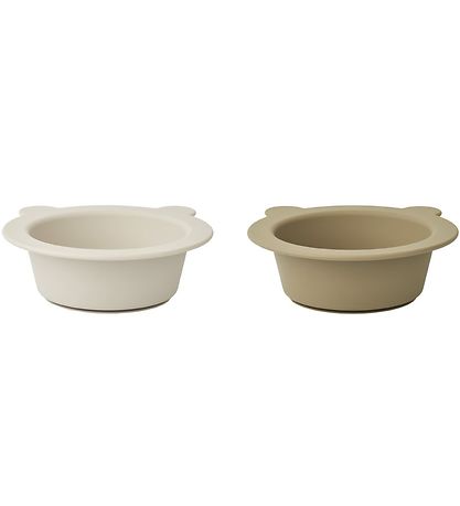 Liewood Bowl w. Suction Cup - 2-Pack - Silicone - Peony - Sandy/