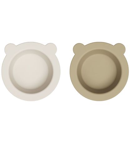 Liewood Bowl w. Suction Cup - 2-Pack - Silicone - Peony - Sandy/