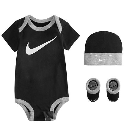Boîte Cadeau Nike - Body m/c/Bonnet/Chaussettes - Swoosh - Noir
