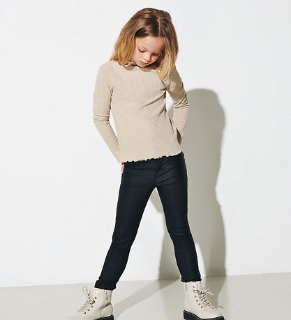 Kids Only Byxor - Noos - KonRoyal - Rock Coated - Svart