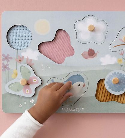 Little Dutch Jigsaw Puzzle - Wood - Flowers & Butterflies Little Dutch Jigsaw Puzzle - Wood - Flowers & Butterflies