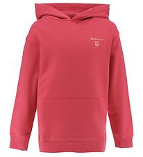 GANT Hoodie - Contrast Shield - Scarlet Red GANT Hoodie - Contrast Shield - Scarlet Red
