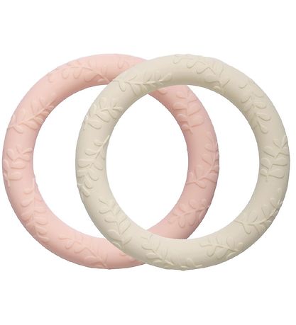 A Little Lovely Company Teether - Leaves - Strawberry/Cream A Little Lovely Company Teether - Leaves - Strawberry/Cream