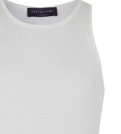 Rosemunde Singlet - Silke/Bomull - Ny White Rosemunde Singlet - Silke/Bomull - Ny White
