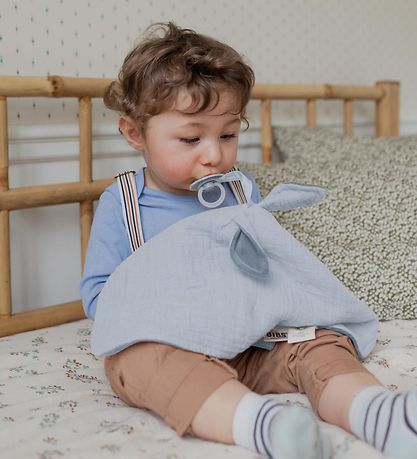BIBS Comfort Blanket - 40x40 cm - Kangaroo - Cloud/Iron BIBS Comfort Blanket - 40x40 cm - Kangaroo - Cloud/Iron