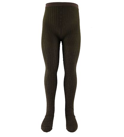 Molo Tights - Glitter Rib Tights - Deep Oak