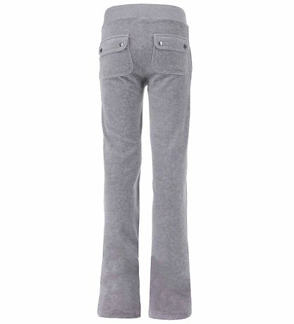 Juicy Couture Velvet Trousers - Silver Marl