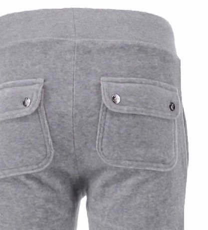 Juicy Couture Velvet Trousers - Silver Marl