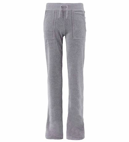 Juicy Couture Velvet Trousers - Silver Marl
