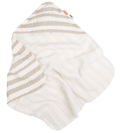 Done by Deer Baby towel - 70x70 cm - Stripes Sand