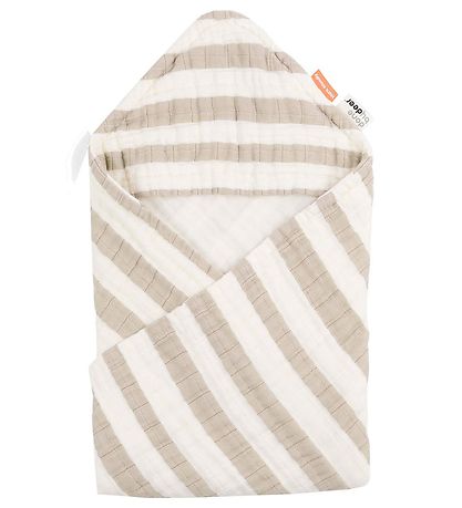 Done by Deer Baby towel - 70x70 cm - Stripes Sand