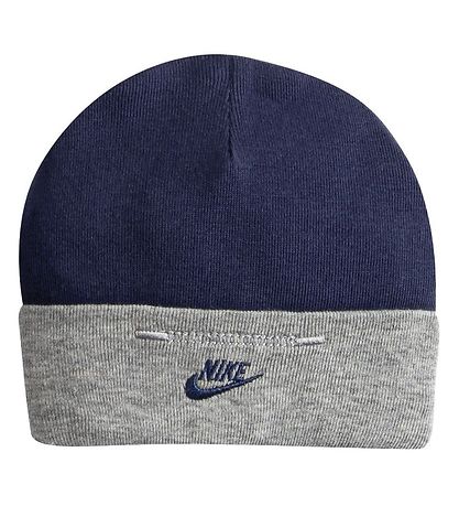 Nike Gift Box - Bodysuit s/s/Beanie/Socks - Navy/Grey Melange
