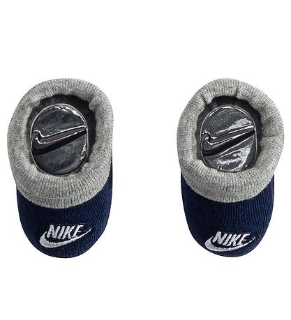 Nike Gift Box - Bodysuit s/s/Beanie/Socks - Navy/Grey Melange