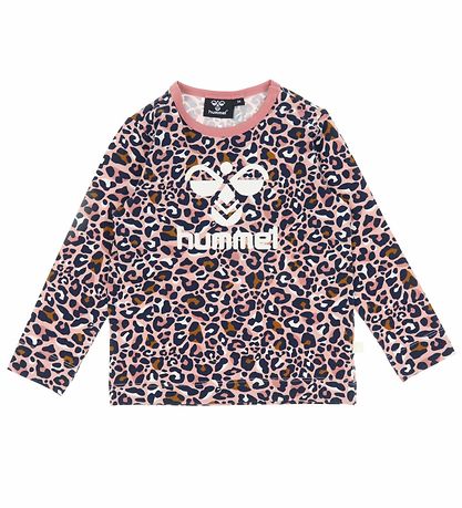 Hummel Blouse - hmlMarie - Pale Mauve w. Leopard Print/Logo