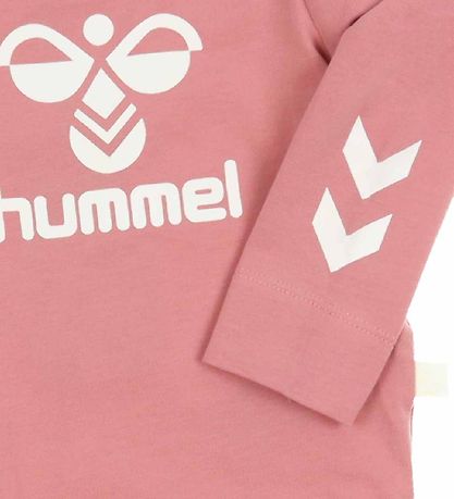 Hummel Bodysuit l/s - hmlMarie - Dusty Rose w. Logo