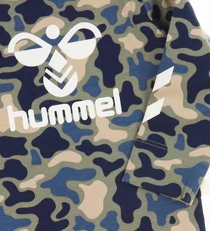 Body m/l Hummel - hmlSteen - Vétiver Camouflage av. Logo