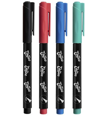 Eberhard Faber Tattoo Marker w. Templates - Kids - 4 Colours