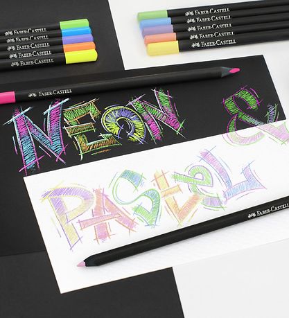 Faber-Castell Fargestifter - Trekantet - 12 stk. - Neon/Pastel Faber-Castell Fargestifter - Trekantet - 12 stk. - Neon/Pastel