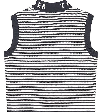 Top Tommy Hilfiger - Marqué Rib - Desert Sky/Ancien White Top Tommy Hilfiger - Marqué Rib - Desert Sky/Ancien White