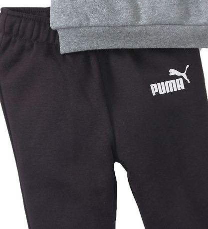 Puma Sweat Set - Ace Raglan - Grey Melange/Black Puma Sweat Set - Ace Raglan - Grey Melange/Black