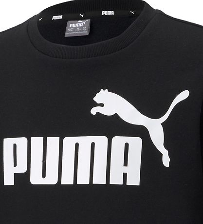 Puma Sweatshirt - Ess Big Logo Crew - Sort m. Logo Puma Sweatshirt - Ess Big Logo Crew - Sort m. Logo