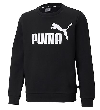 Puma Sweatshirt - Ess Big Logo Crew - Sort m. Logo Puma Sweatshirt - Ess Big Logo Crew - Sort m. Logo