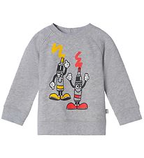 Stella McCartney Kids 맨투맨 - 페인트 튜브 - 회색 얼룩