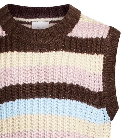 Grunt Väst - Stickad - Martint - Svart/Beige/Rosa/Blå