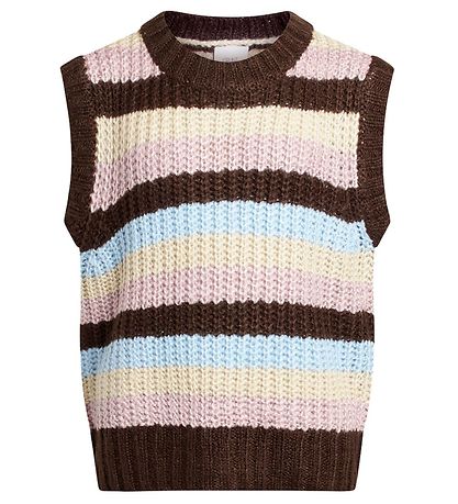 Grunt Väst - Stickad - Martint - Svart/Beige/Rosa/Blå