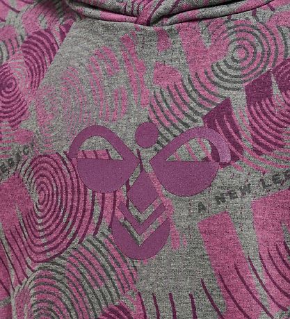 Sweat à Capuche Hummel - hmlSpace Jam Quatre - Gris Chiné/Violet