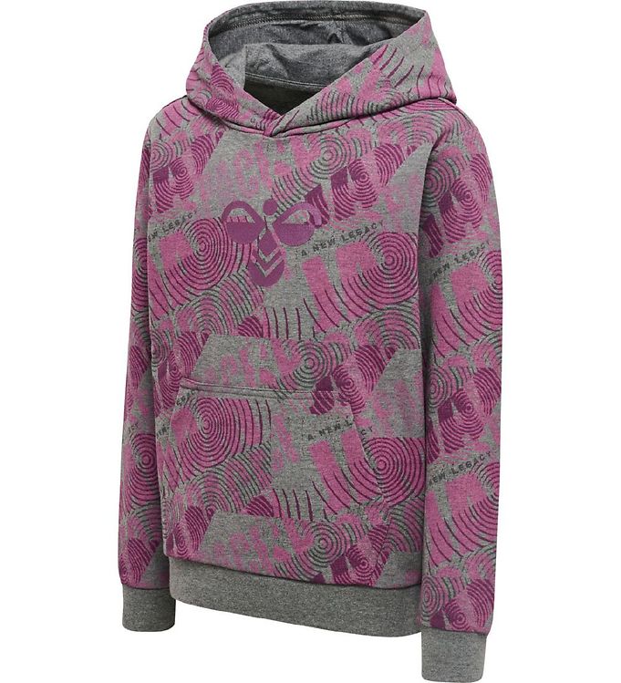 Hummel Hoodie - hmlSpace Jam Cuatro - Gråmelerad/Lila