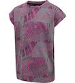 Hummel T-shirt - hmlSpace Jam Diez - Grey Melange/Purple
