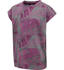 T-Shirt Hummel - hmlSpace Jam Diez - Gris Chiné/Violet T-Shirt Hummel - hmlSpace Jam Diez - Gris Chiné/Violet