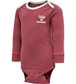 Hummel Bodysuit l/s - hmlMauilino - Dark Pink