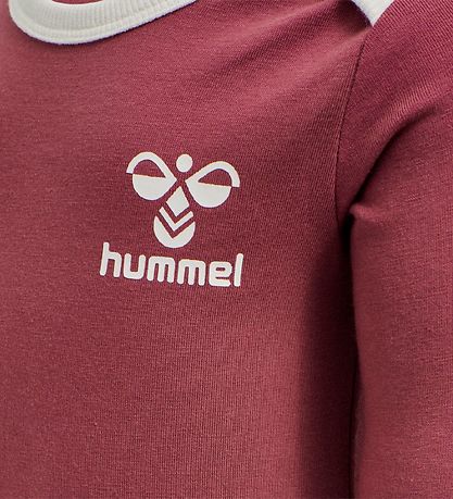 Hummel Bodysuit l/s - hmlMauilino - Dark Pink