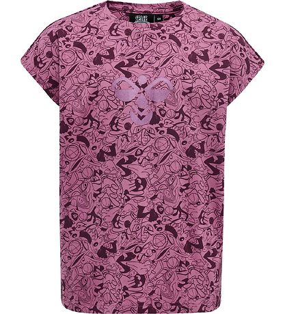 Hummel T-shirt - hmlSpace Jam Diez - Purple w. Bordeaux Hummel T-shirt - hmlSpace Jam Diez - Purple w. Bordeaux