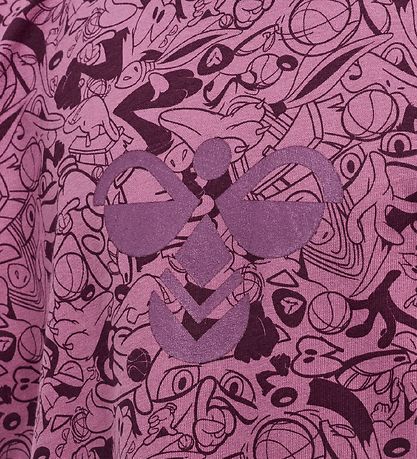 Hummel T-shirt - hmlSpace Jam Diez - Purple w. Bordeaux Hummel T-shirt - hmlSpace Jam Diez - Purple w. Bordeaux
