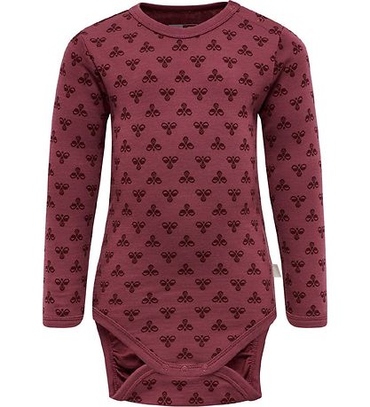 Hummel Bodysuit L/æ - hmlBAMBO - Ull - Dökkbleikur