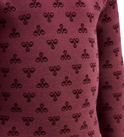 Hummel Bodysuit L/æ - hmlBAMBO - Ull - Dökkbleikur