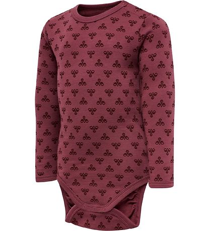 Hummel Bodysuit L/æ - hmlBAMBO - Ull - Dökkbleikur