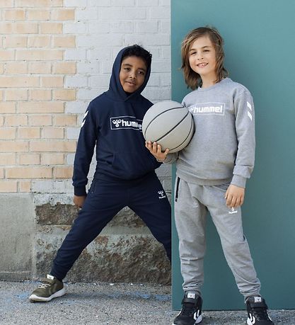 Hummel Sweatshirt - hmlBox - Grey Melange Hummel Sweatshirt - hmlBox - Grey Melange