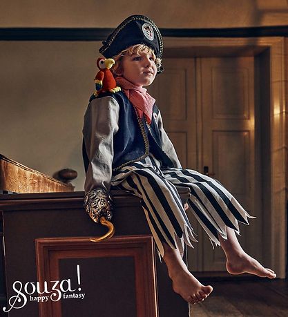 Souza Costume - Pirate w. Parrot - Black Souza Costume - Pirate w. Parrot - Black