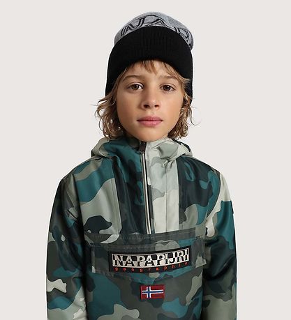 Bonnet Napapijri - Tricoté - Mousse - Gris Chiné av. Noir Bonnet Napapijri - Tricoté - Mousse - Gris Chiné av. Noir