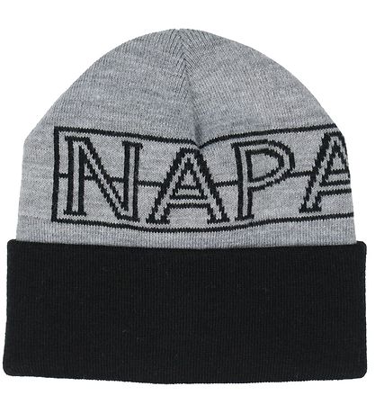 Bonnet Napapijri - Tricoté - Mousse - Gris Chiné av. Noir Bonnet Napapijri - Tricoté - Mousse - Gris Chiné av. Noir