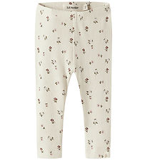 Lil' Atelier Leggings - Rib - NbfGago - Turtledove/Floral