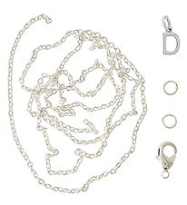 Me&My BOX Necklace w. Letter - D - Silver plated Me&My BOX Necklace w. Letter - D - Silver plated