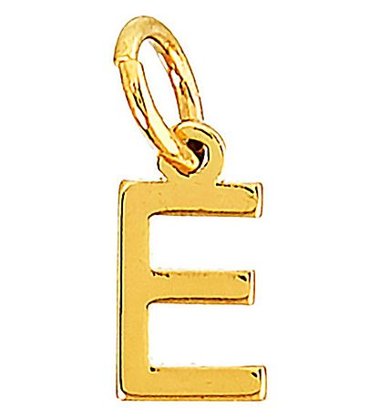 Me&My BOX Necklace w. Letter - E - Gold plated