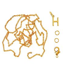 Me&My BOX Necklace w. Letter - H - Gold plated Me&My BOX Necklace w. Letter - H - Gold plated