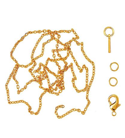 Me&My BOX Necklace w. Letter - I - Gold plated